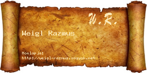 Weigl Razmus névjegykártya